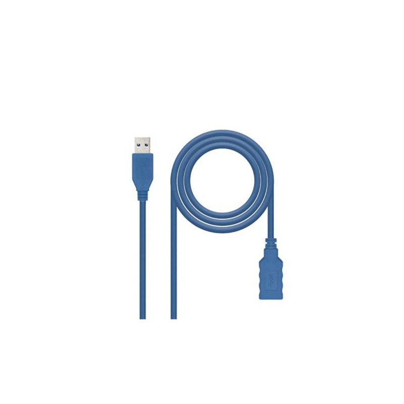 Cable Alargador USB 3.0 Tipo A-M a Tipo A-H - 1 m · Azul