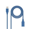 Cable Alargador USB 3.0 Tipo A-M a Tipo A-H - 1 m · Azul
