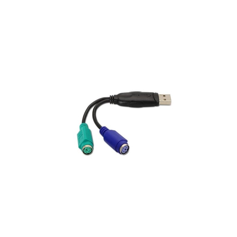 Cable Conversor 2 x PS-2 a USB 2.0 - 0.15 m · Negro