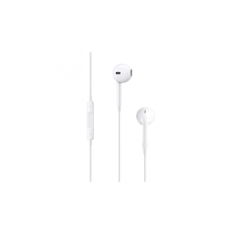 Auriculares con Cable APPLE EarPods MNHF2ZM/A - Jack 3.5mm · Cable 120cm · Micrófono · Blanco