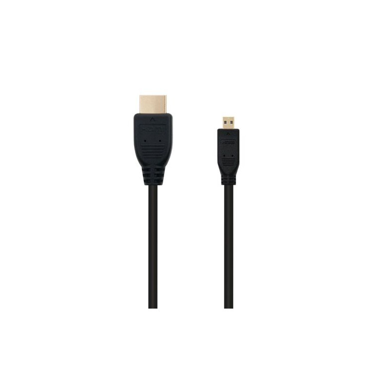 Cable HDMI Tipo A/M a Micro HDMI V1.4 - 0.8 m · Negro