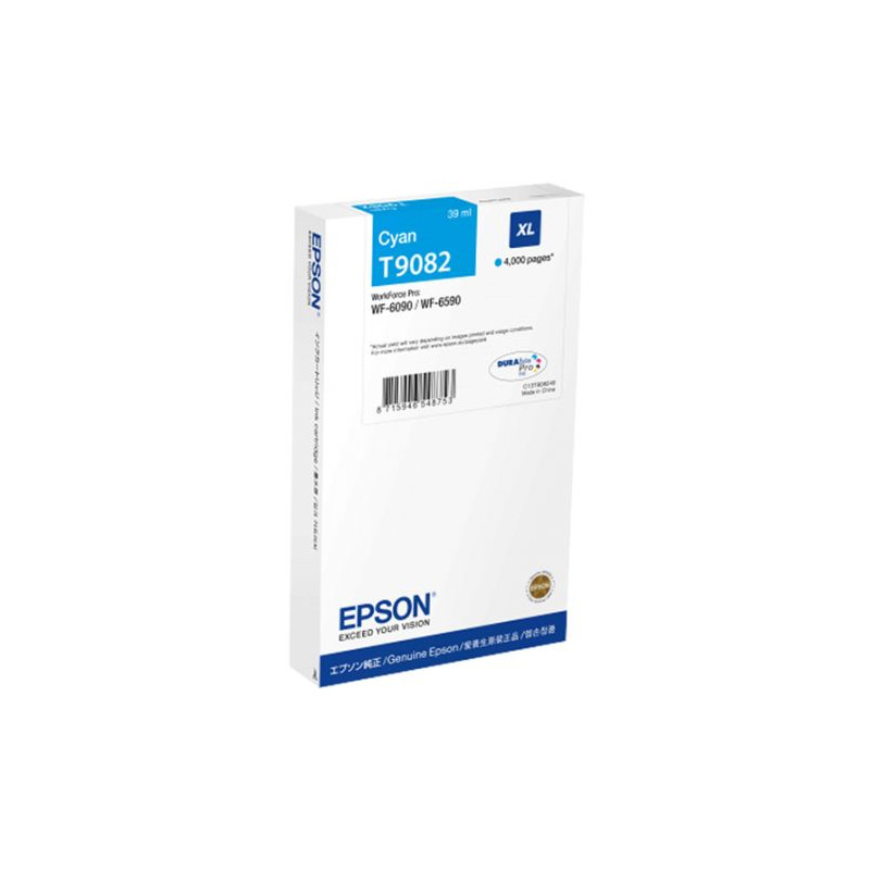 Cartucho Original EPSON T9082 Cyan - C13T908240 [ML-39][PAG-4000]