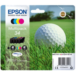 Pack Cartucho Original EPSON 34 BK+C+M+Y - C13T34664010 [ML-6.1]