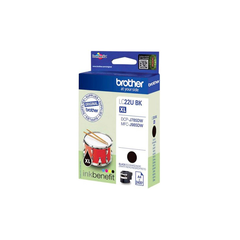 Cartucho Original BROTHER LC22U Negro - LC22UBKBP [PAG-2400]