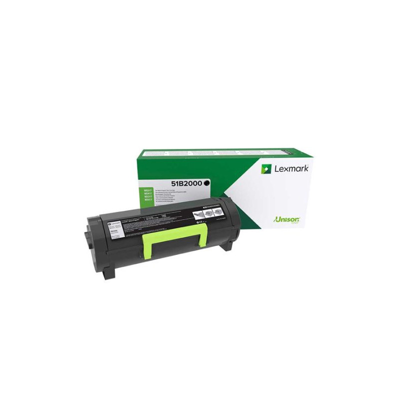 Toner Original LEXMARK 51B2000 Negro - 51B2000 [PAG-2500]