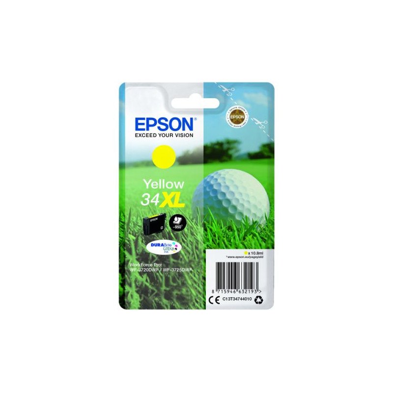 Cartucho Original EPSON 34XL Amarillo - C13T34744010 [ML-10.8]