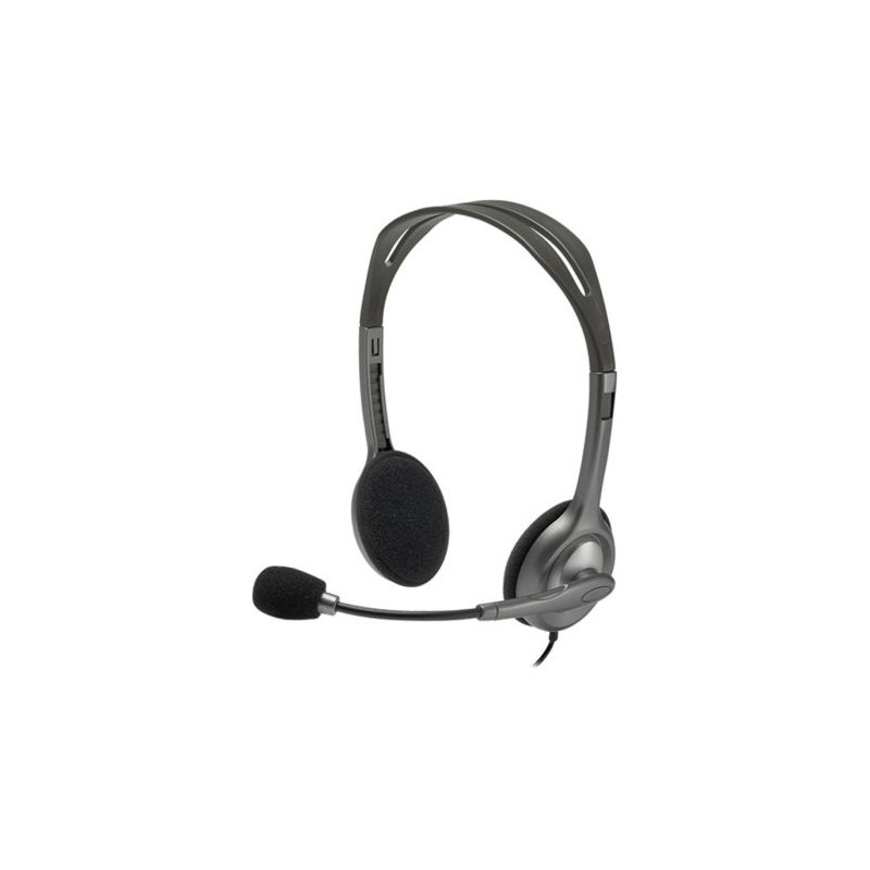 Auriculares LOGITECH H111 981-000593 - Jack 3.5mm · Cable 180 cm · Micrófono · 2.0 · Gris