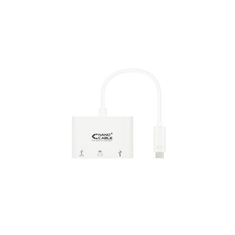 Adaptador USB Tipo C a HDMI-USB-USB Tipo C - 0.15m · Blanco