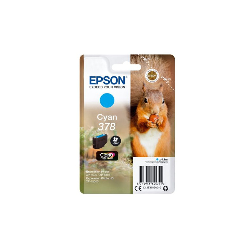 Cartucho Original EPSON 378 Cyan Foto - C13T37824010 [ML-4.1][PAG-360]