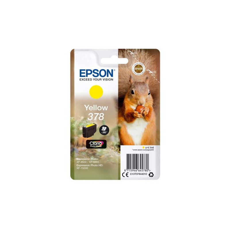 Cartucho Original EPSON 378 Amarillo - C13T37844010 [ML-4.1][PAG-360]