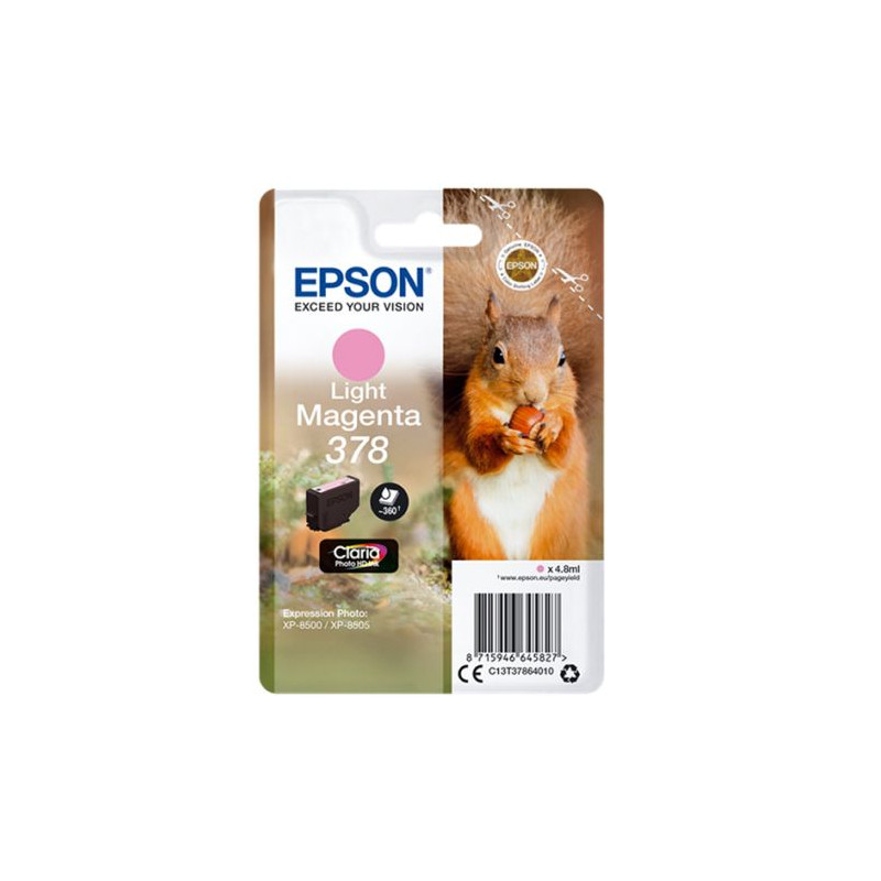 Cartucho Original EPSON 378 Magenta claro - C13T37864010 [ML-4.1][PAG-360]