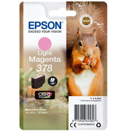 Cartucho Original EPSON 378 Magenta claro - C13T37864010 [ML-4.1][PAG-360]