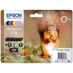 Pack Cartucho Original EPSON 378 BK+C+M+Y - C13T37884010 [ML-5.5][PAG-240]