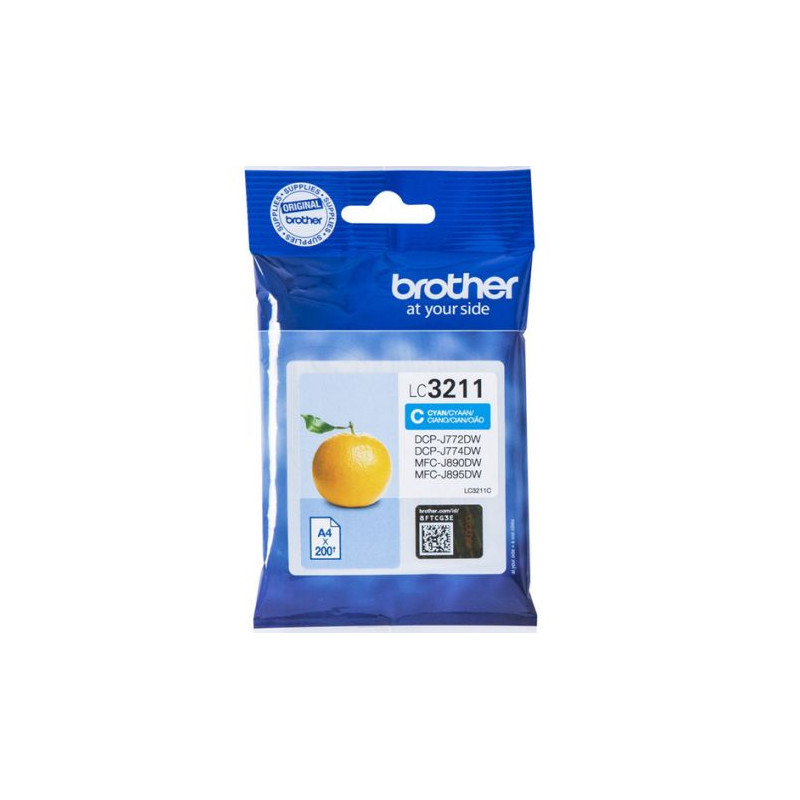 Cartucho Original BROTHER LC3211 Cian - LC3211C [ML-3][PAG-200]