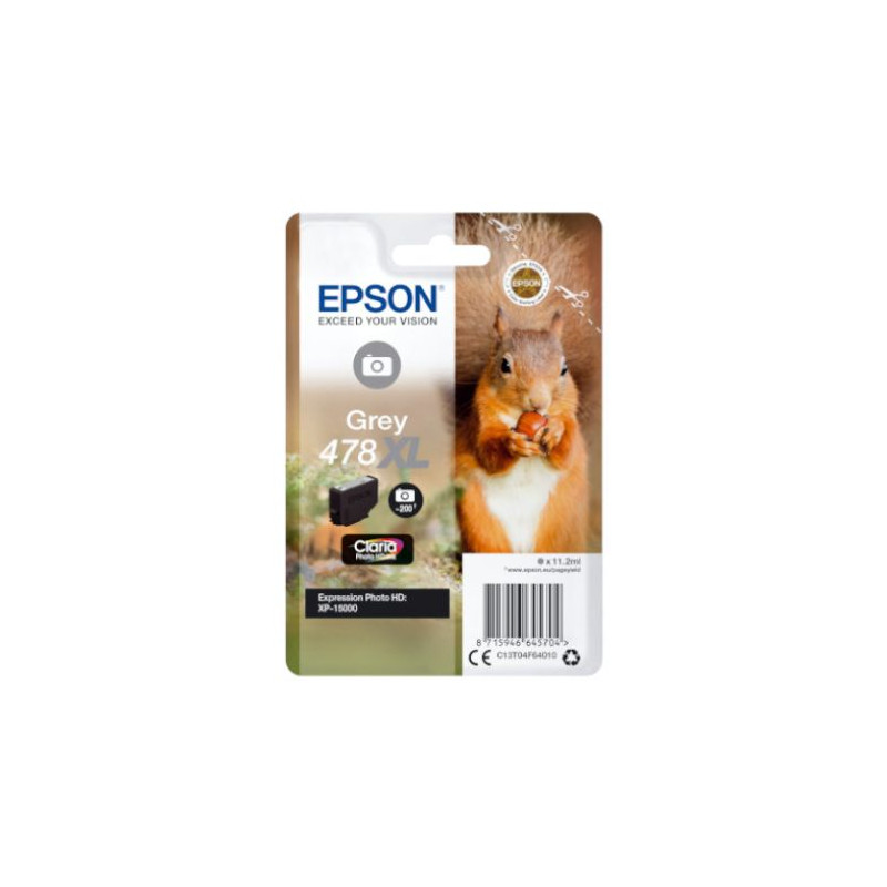 Cartucho Original EPSON 478XL Gris - C13T04F64010 [ML-11.2][PAG-200]