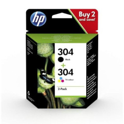 Pack Cartucho Original HP 304 BK+C+M+Y - 3JB05AE [ML-4][PAG-120]