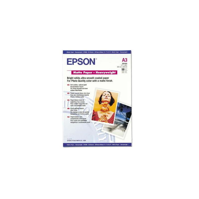 Papel Fotográfico Original EPSON Mate Alto A3 167 gr - C13S041261