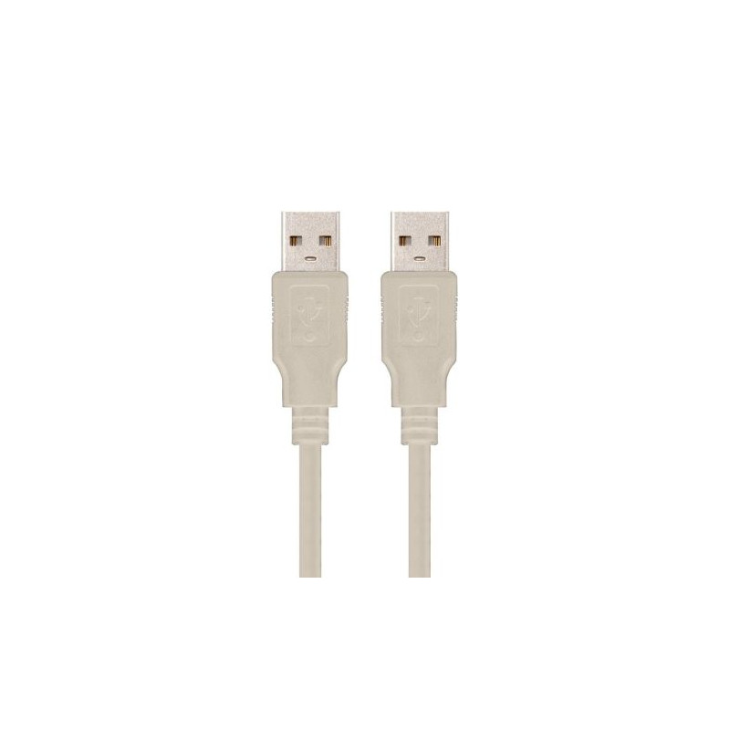 Cable USB 2.0 Tipo A/M a USB Tipo A/M - 2 m · Beige
