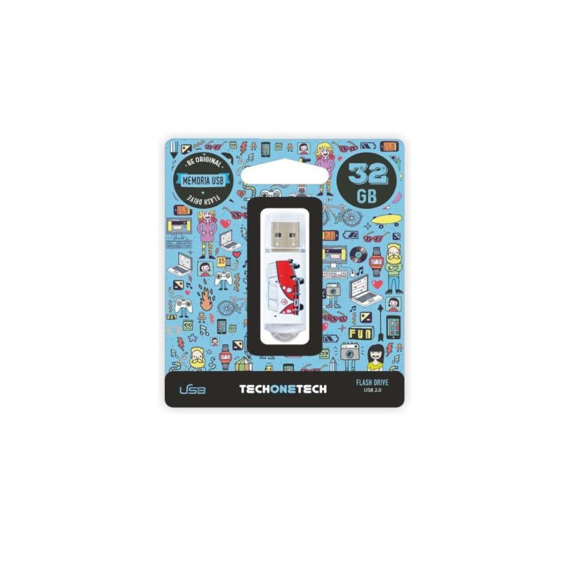 Pendrive TECH ONE TECH TEC4004-32 - 32GB · USB 2.0 · Camper