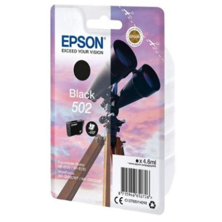 Cartucho Original EPSON 502 Negro - C13T02V14010 [ML-4.6][PAG-210]
