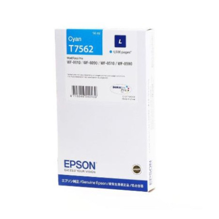 Cartucho Original EPSON T7562 Cyan - C13T756240 [ML-14][PAG-1500]