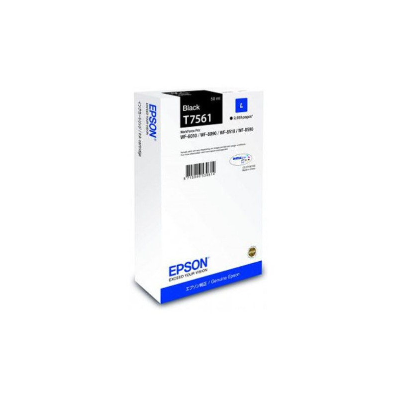 Cartucho Original EPSON T7561 Negro - C13T756140 [ML-50][PAG-2500]