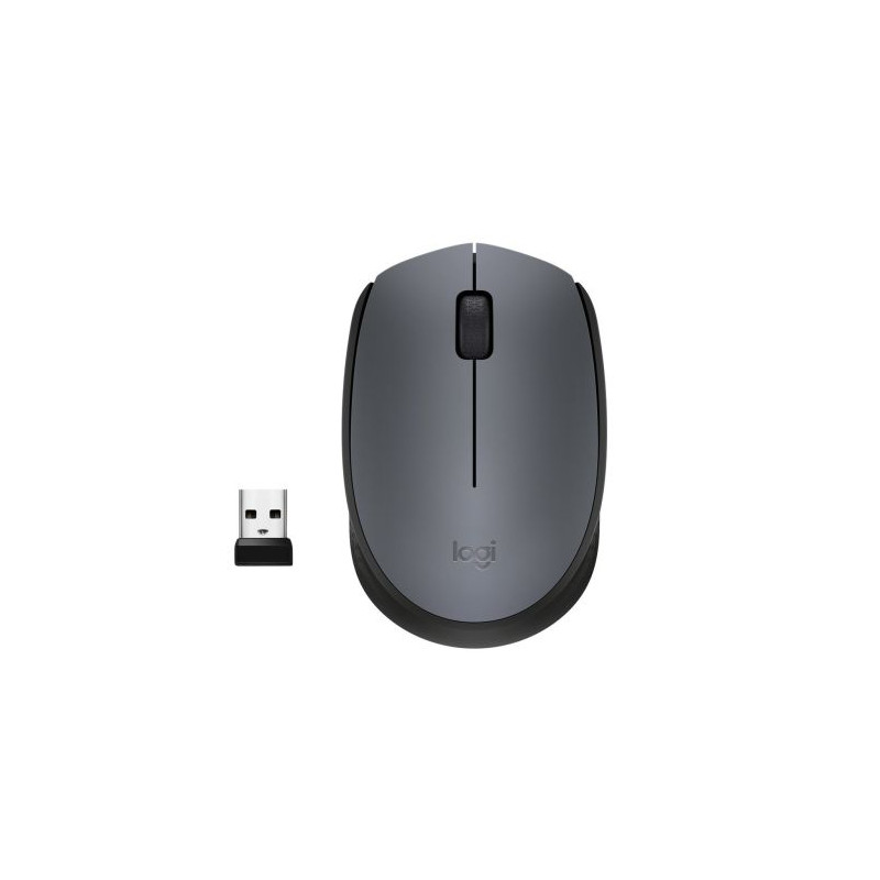 Ratón Inalámbrico LOGITECH M170 - USB · 1000DPI · Gris/Negro