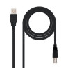 Cable para Impresora USB 2.0 Tipo A/M a USB Tipo B/M - 4.5 m · Negro