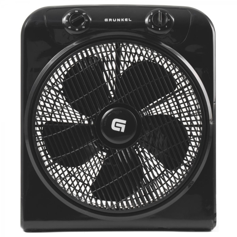 BOX-FAN NG GRUNKEL VENTILADOR DE SUELO 50W 3 VELOCIDADES C/TEMPORIZADOR NEGRO