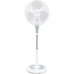 FAN-B16 ECOTIMER GRUNKEL VENTILADOR DE PIE 45W REGULABLE 3 VELOCIDADES C/TEMPORIZADOR BLANCO