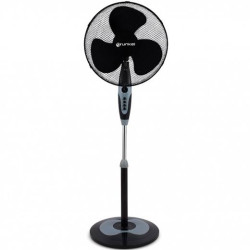 FAN-N16 ECOTIMER GRUNKEL VENTILADOR DE PIE 60W REGULABLE 3 VELOCIDADES C/TEMPORIZADOR NEGRO
