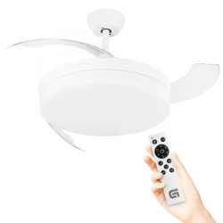 SKYWIND-42BL GRUNKEL VENTILADOR DE TECHO CON LUZ 40W COLORES 6 VELOCIDADES C/TEMPORIZADOR BLANCO