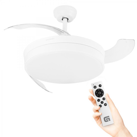 SKYWIND-42BL GRUNKEL VENTILADOR DE TECHO CON LUZ 40W COLORES 6 VELOCIDADES C/TEMPORIZADOR BLANCO