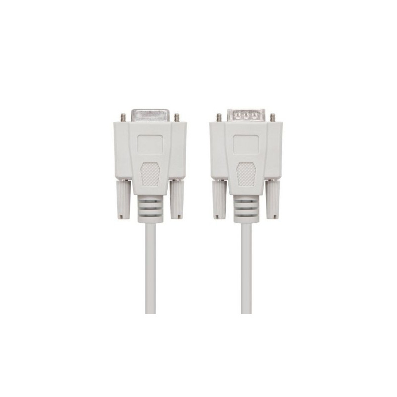 Cable Serie RS232 DB9/M a DB9/H - 3 m · Beige