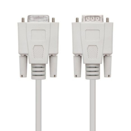 Cable Serie RS232 DB9/M a DB9/H - 3 m · Beige