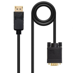 Cable Conversor Displayport-M a VGA-M - 2 m · Negro