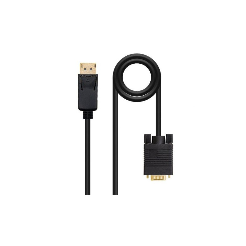 Cable Conversor Displayport-M a VGA-M - 2 m · Negro