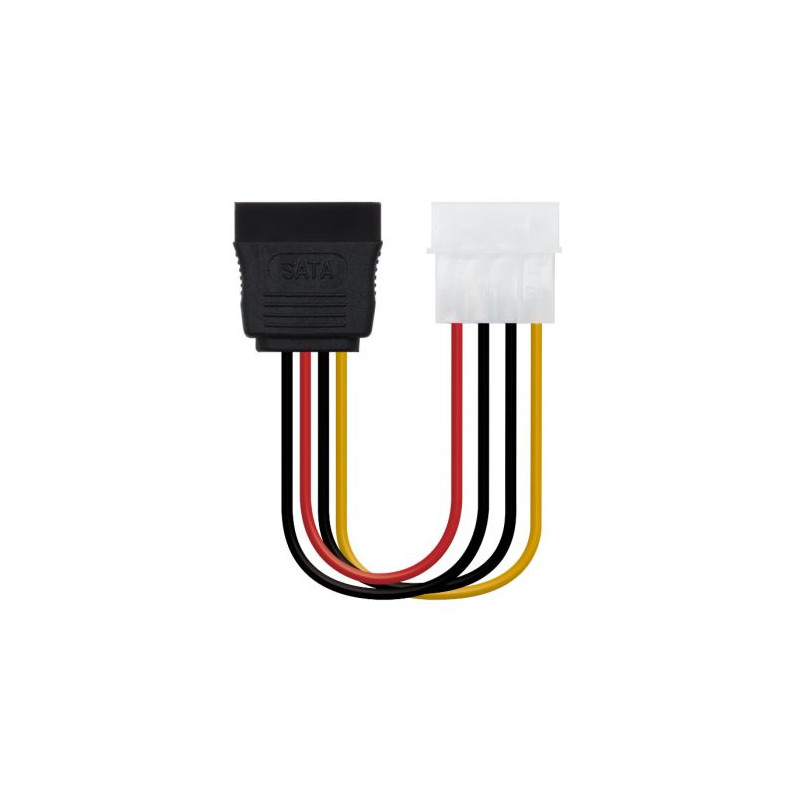 Cable SATA de Alimentación Molex 4 pines/M a SATA/H - 0.16 m