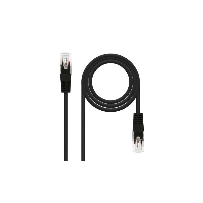 Cable de Red Latiguillo RJ45 Cat 5E UTP - 0.5 m · Negro