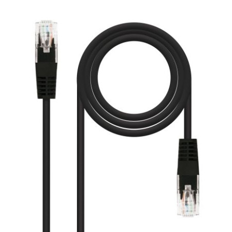 Cable de Red Latiguillo RJ45 Cat 5E UTP - 0.5 m · Negro