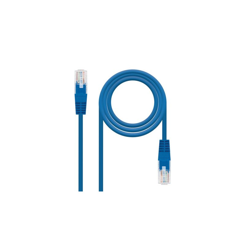 Cable de Red Latiguillo RJ45 Cat 5E UTP - 0.5 m · Azul