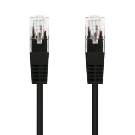 Cable de Red Latiguillo RJ45 Cat 5E UTP - 1 m · Negro