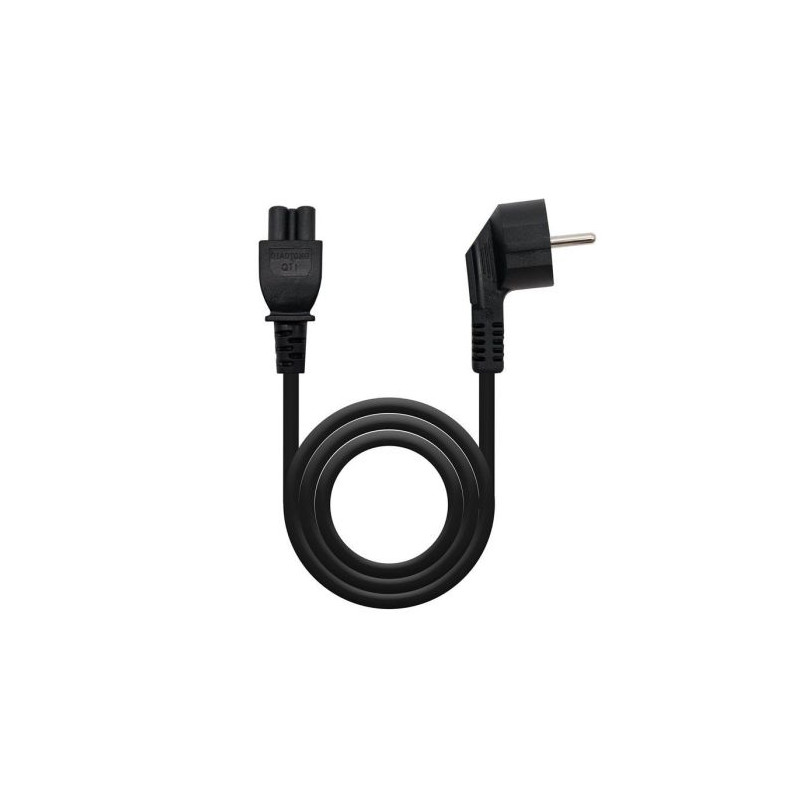 Cable de Alimentación Trébol CEE7-M a C5-H - 1.5 m · Negro