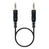 Cable de Audio Estéreo Jack 3.5mm-M a Jack 3.5mm-M - 0.3 m · Negro