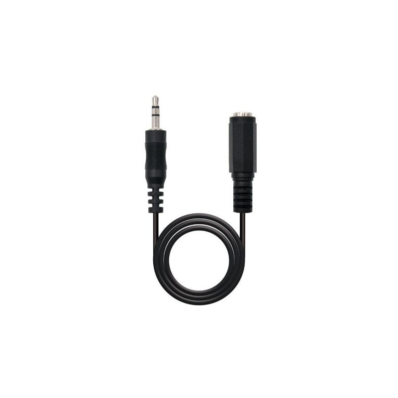 Cable de Audio Estéreo Jack 3.5 M a Jack 3.5 H - 3m · Negro