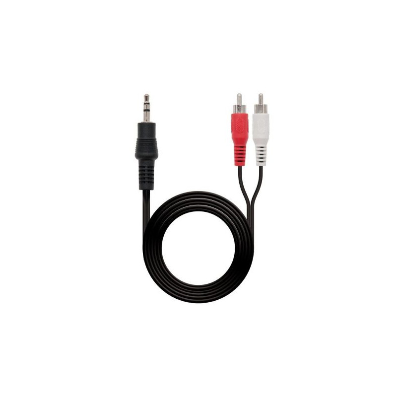 Cable de Audio Estéreo Jack 3.5mm-M a 2xRCA-M - 1.5 m · Negro