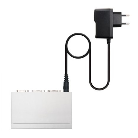 VGA DUPLICADOR (SPLITTER) PARA 4 MONITORS CON ALIM.