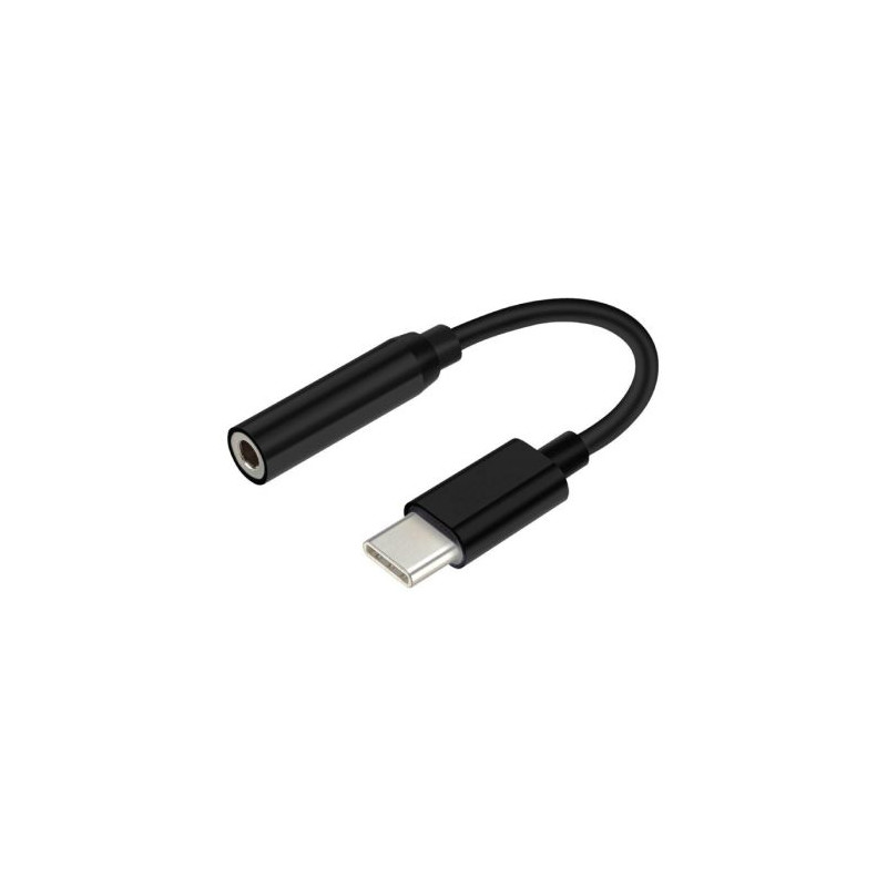 Adaptador USB Tipo C-M a Jack 3.5mm - 0.15m · Negro