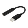 Adaptador USB Tipo C-M a Jack 3.5mm - 0.15m · Negro