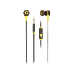 Auriculares NGS Cross Rally CROSSRALLYBLACK - Jack 3.5 mm · Cable 120 mm · Micrófono · Negro/Amarillo